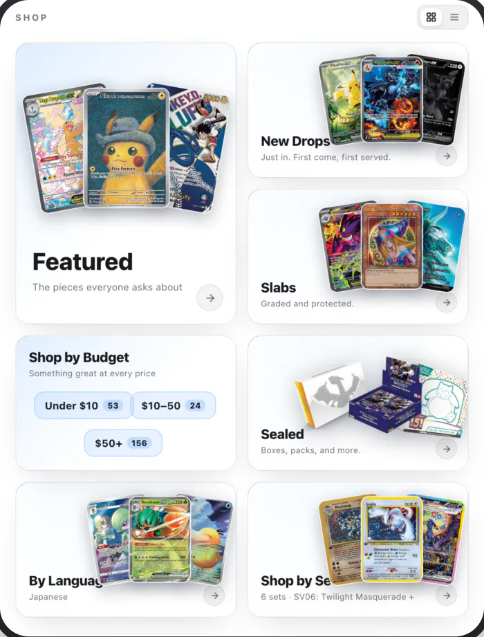 Buyer catalog on a phone